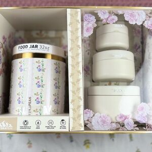 YDrapeak Floral Food Jar and Snack Containers Set